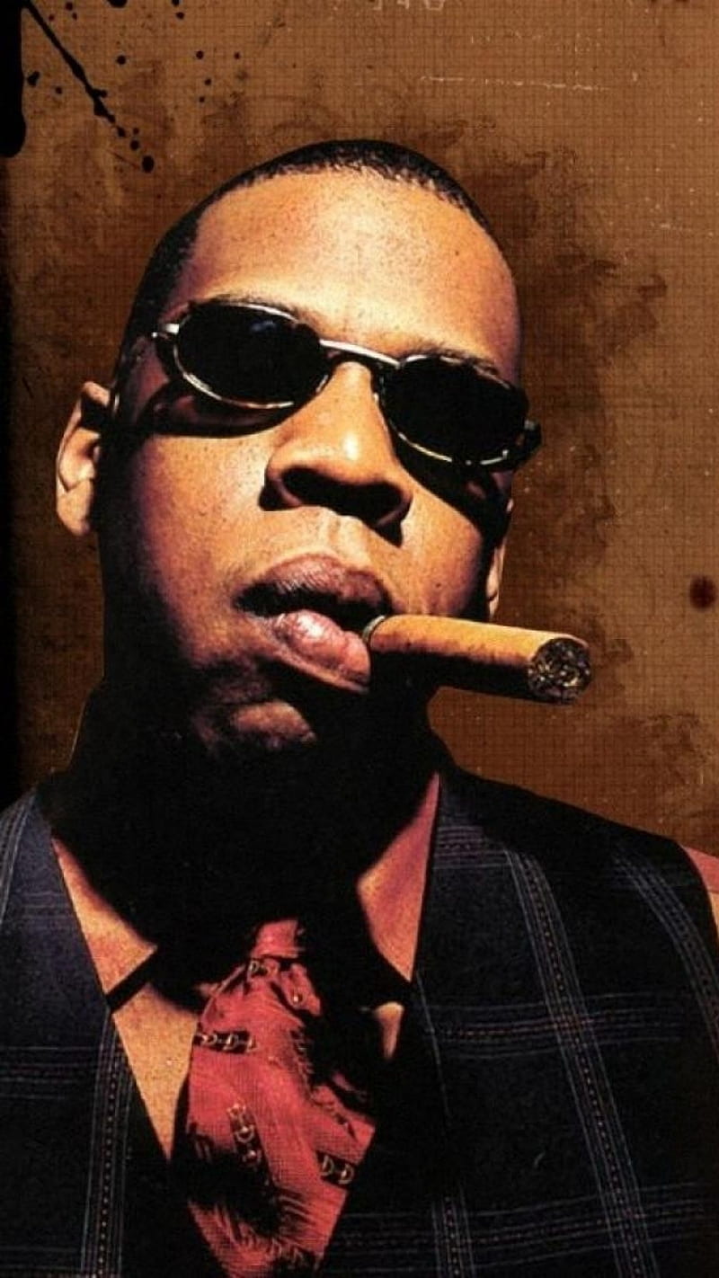 Jay Z, Cigar, Glasses, Tie, Vest, HD phone wallpaper