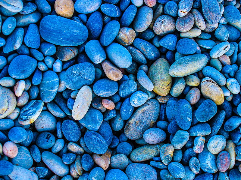 Blue stones, stone, live, HD wallpaper