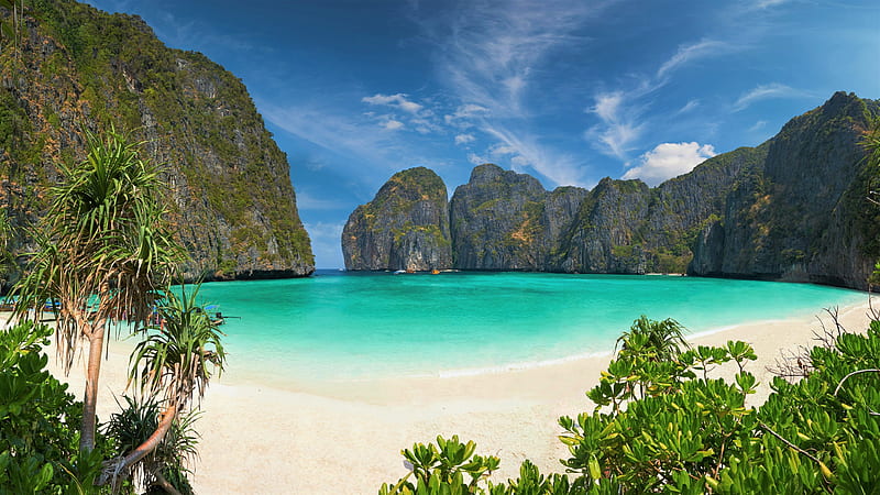 Sea, Beach, Ocean, Earth, Island, Thailand, Phi Phi Island, HD wallpaper