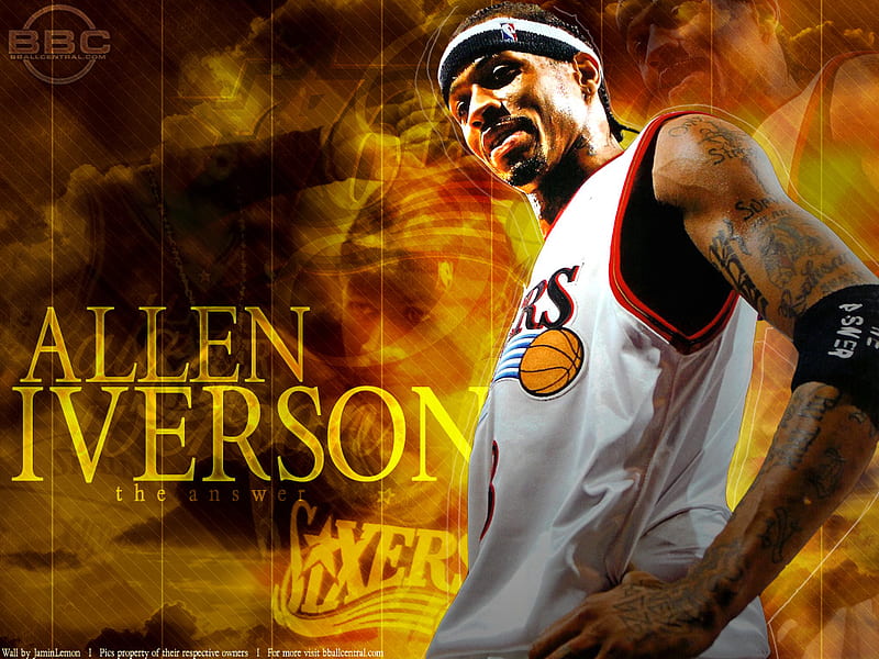 Download Allen Iverson Ball On Right Hand Wallpaper