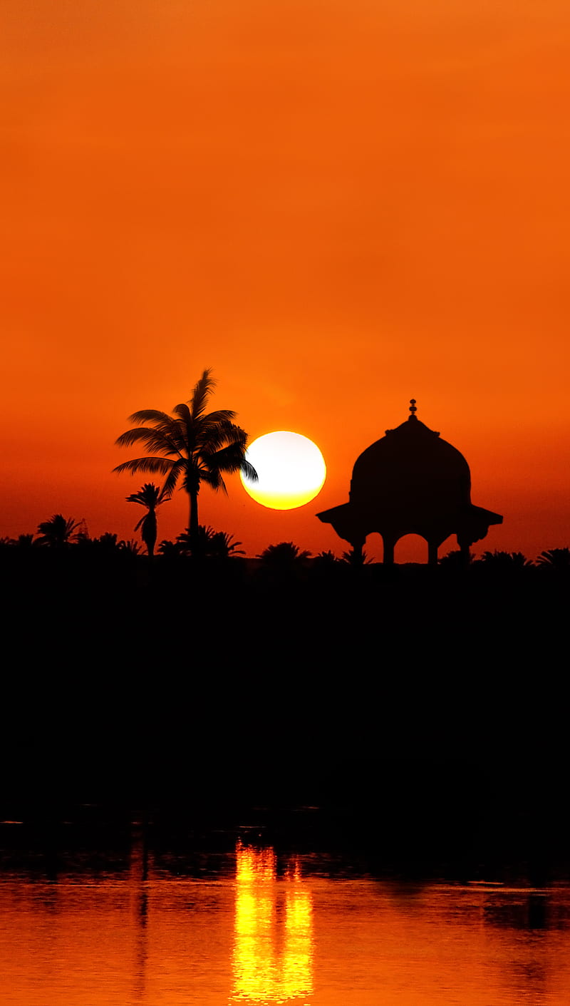 Nile Sunset, egypt, nile, sunrise, sunset, HD phone wallpaper