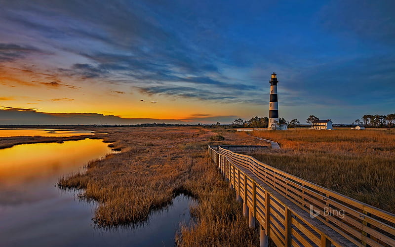 Bodie Island Lighthouse in North Carolina-2017 Bing, HD wallpaper
