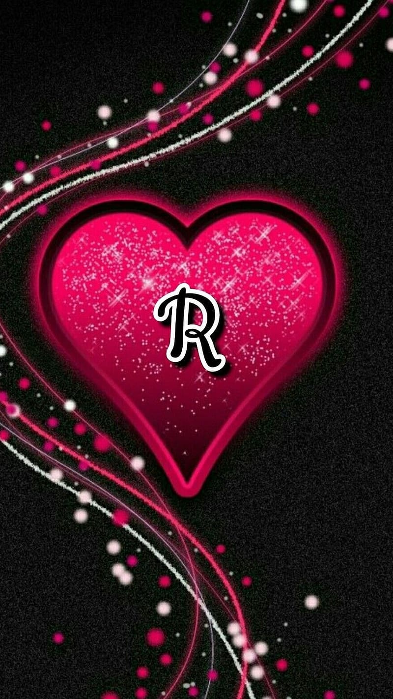 R Ke Naam Se Pink Heart letter alphabet HD phone wallpaper  Peakpx