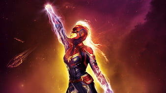 Captain Marvel Movie Poster, captain-marvel, superheroes, movies, 2019-movies, poster, HD wallpaper