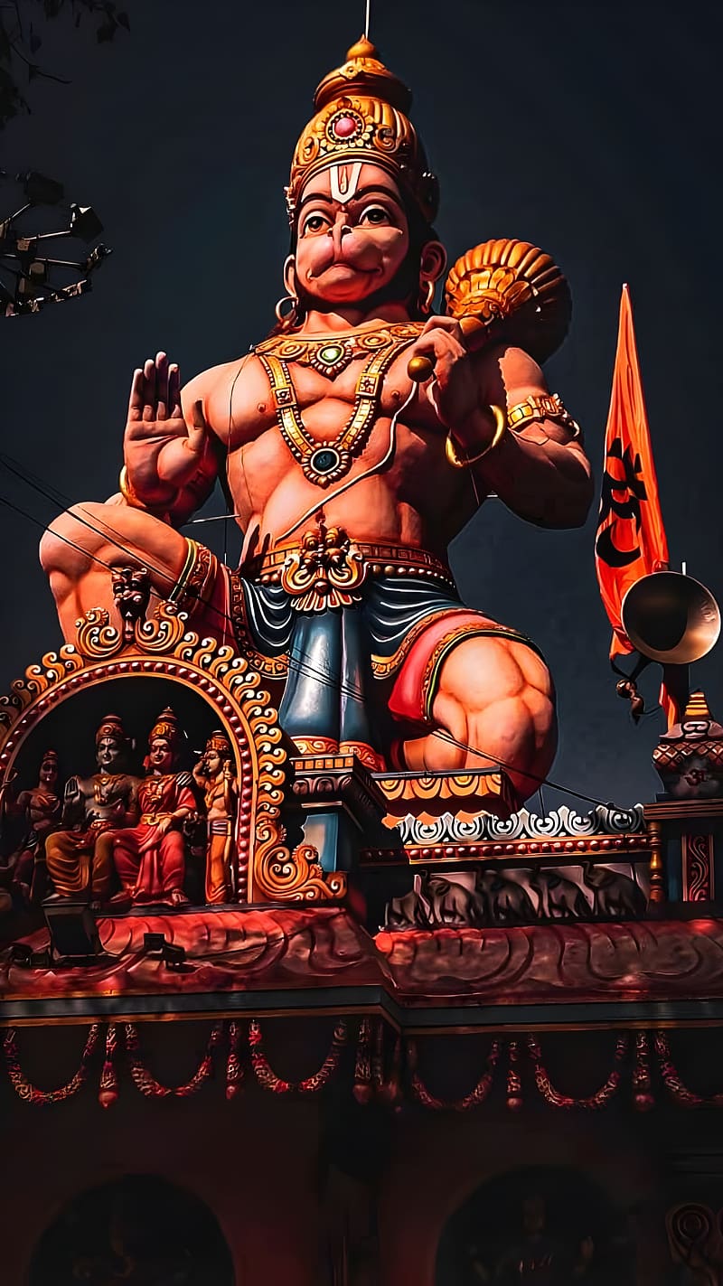 Lord Hanuman Ji, Statue, lord hanuman , lord, god, bajrangbali, HD phone wallpaper