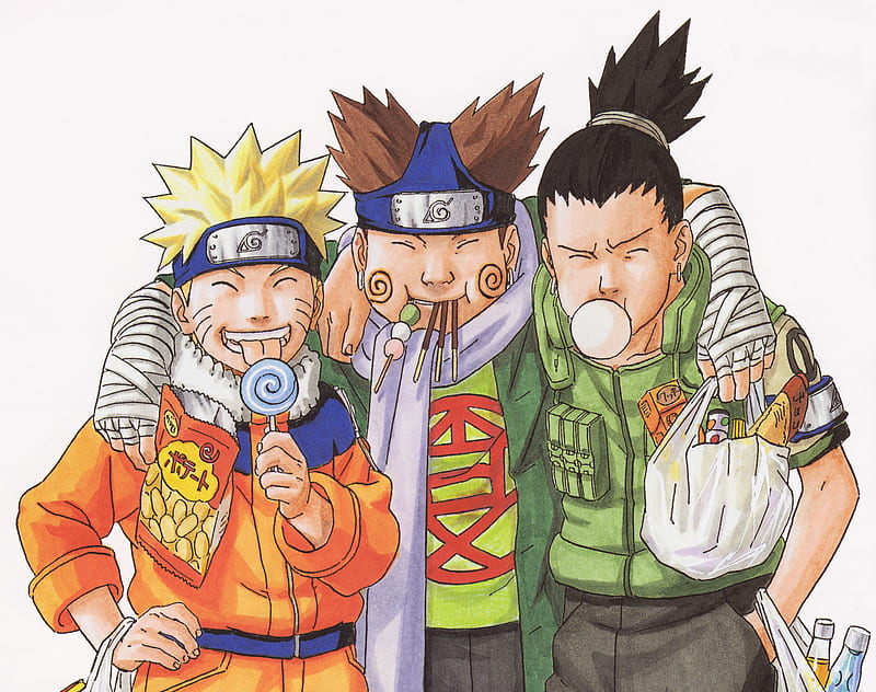 Naruto, Chōji Akimichi, Naruto Uzumaki, Shikamaru Nara, HD wallpaper