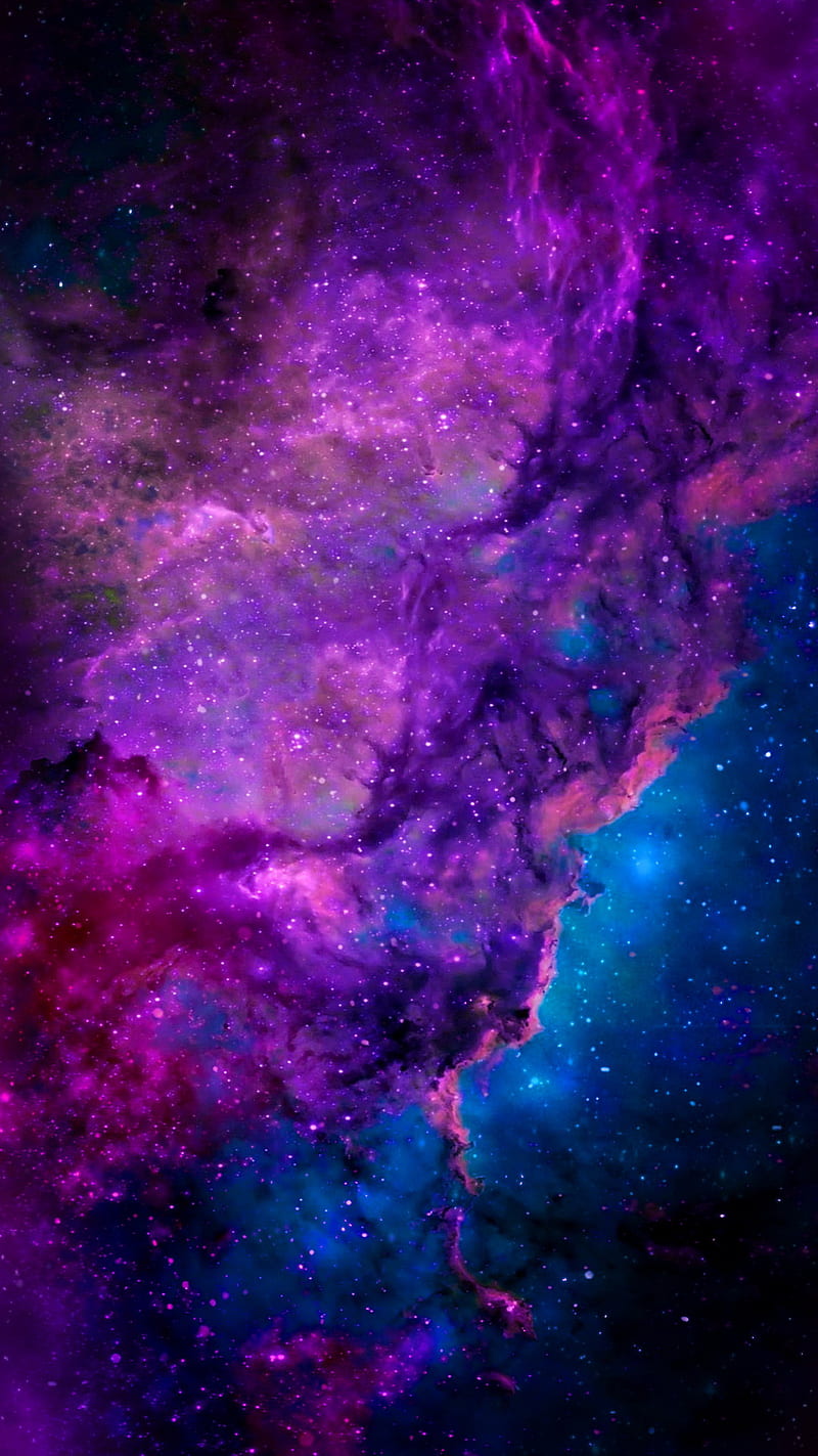Space Nebula, colorful, galaxy, pink, purple, star, unicorn, universe, university, HD phone wallpaper