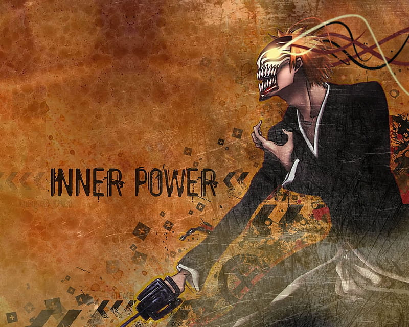inner powers, bleach, ichigo, fears, darkness, anime, powers, love, heart, fight, attack, sword, HD wallpaper