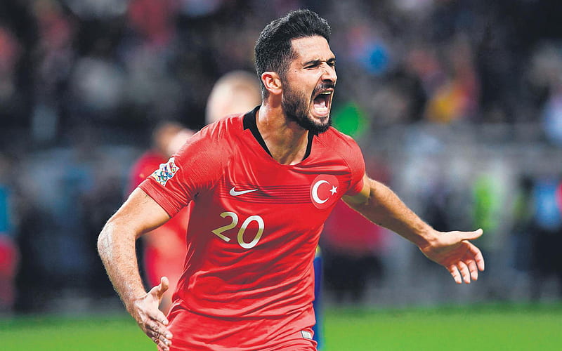 Emre Akbaba, goal, Turkey National Team, match, Akbaba, soccer, footballers, Turkish football team, HD wallpaper