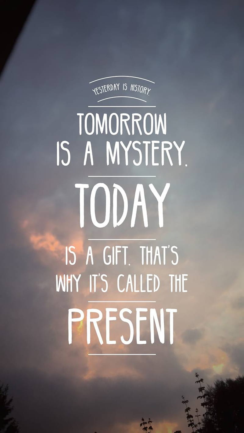 The Present Inspirational Quote Display Poster - Twinkl