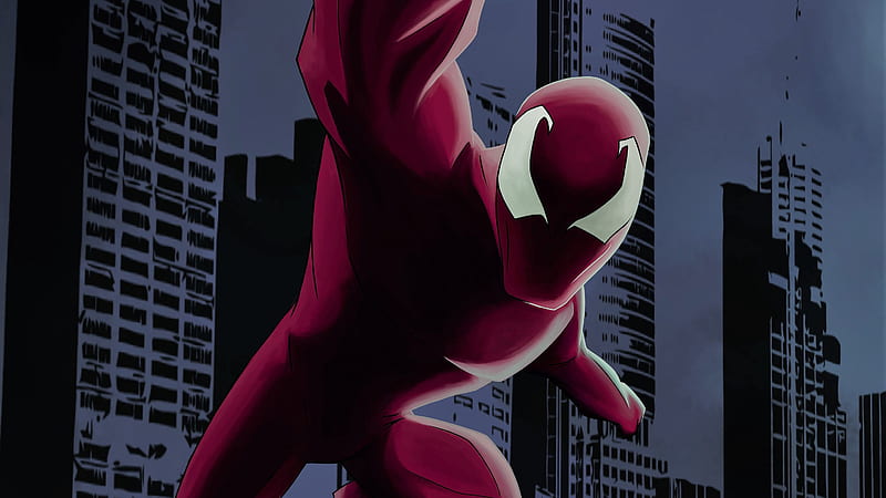 Red Spiderman, spiderman, superheroes, artwork, digital-art, HD wallpaper