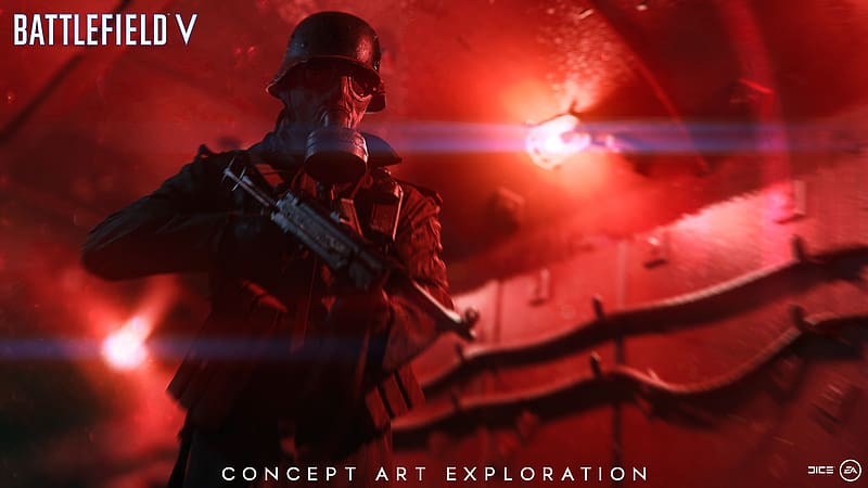 Battlefield, Gas Mask, Video Game, Battlefield V, HD wallpaper