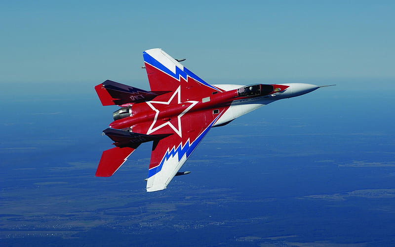 Mig-29, red air force, russian air force, jet fighter, soviet air force, HD wallpaper