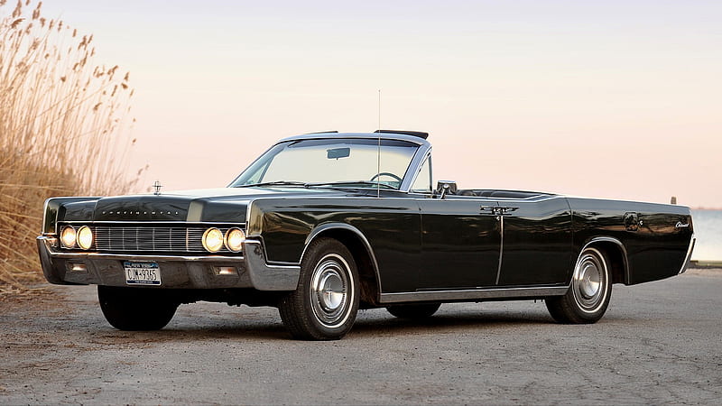 1967 Lincoln Continental Convertible, continental, 67, black, 1967, antique, convertible, lincoln, classic, vintage, HD wallpaper