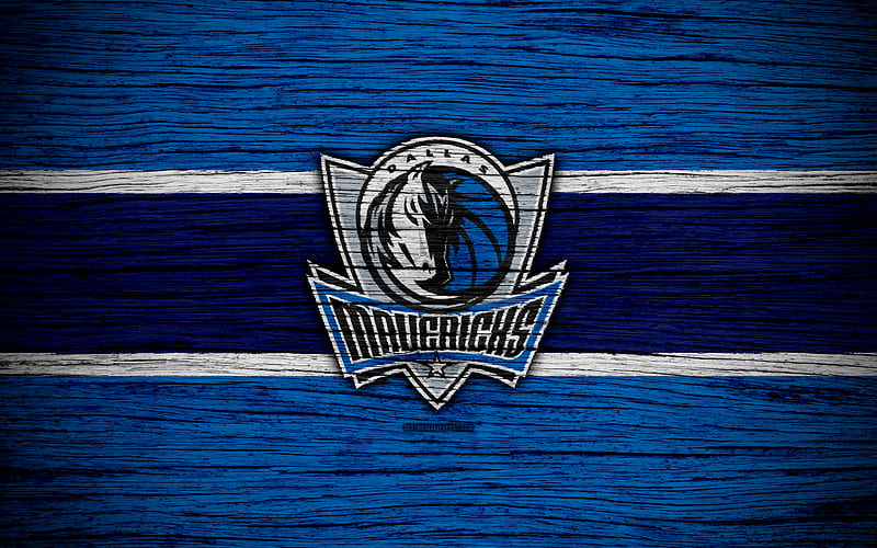 Dallas Mavericks, NBA, wooden texture, basketball, Western Conference, USA, emblem, basketball club, Dallas Mavericks logo, HD wallpaper