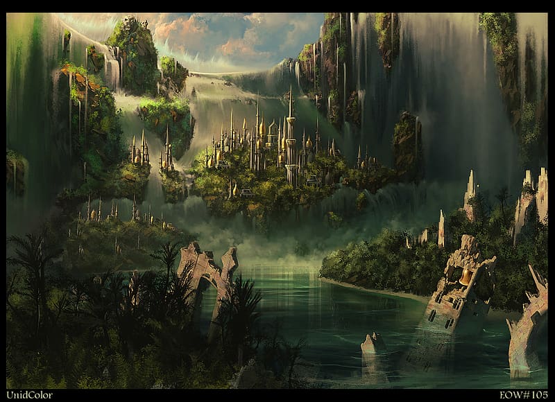 Fantasy, City, Ruin, Castle, HD wallpaper