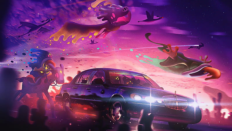 Dreamy Car Land , artist, artwork, digital-art, HD wallpaper
