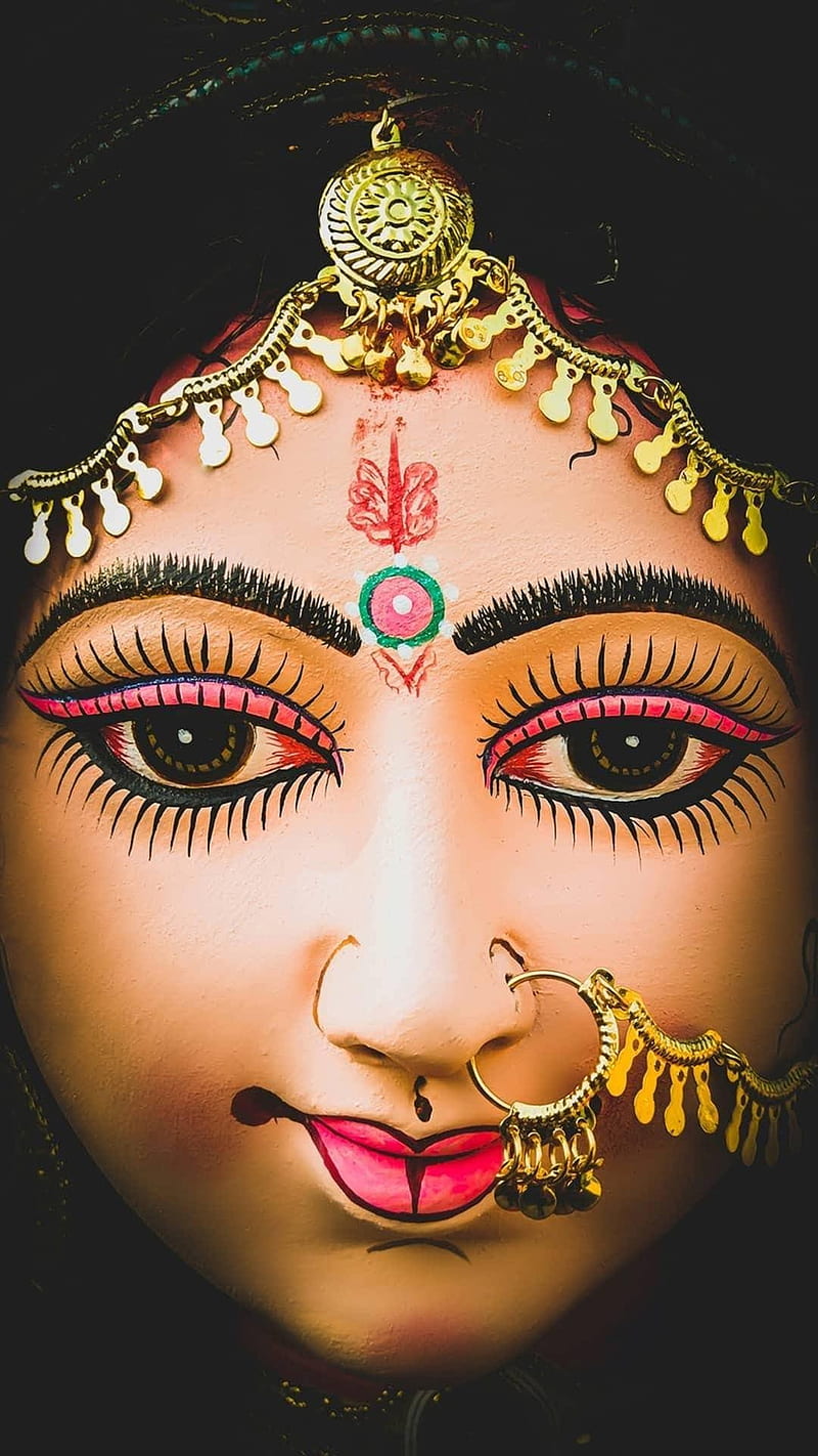 Durga, art, fantasy, tan man, luminos, god, lion, HD wallpaper ...