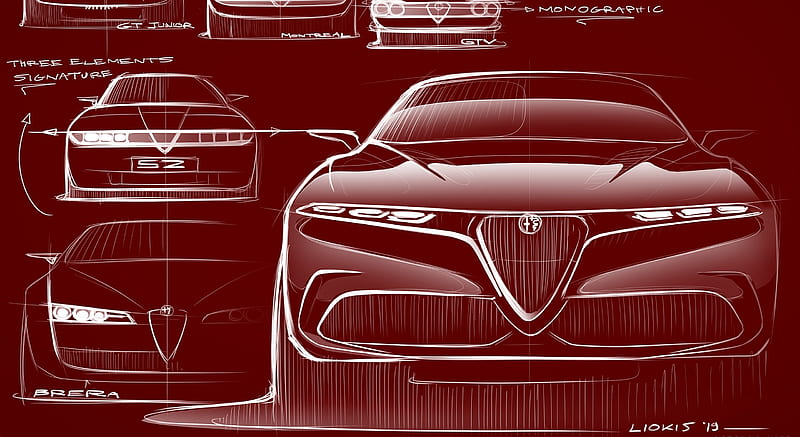 2019 Alfa Romeo Tonale Concept - Design Sketch , car, HD wallpaper