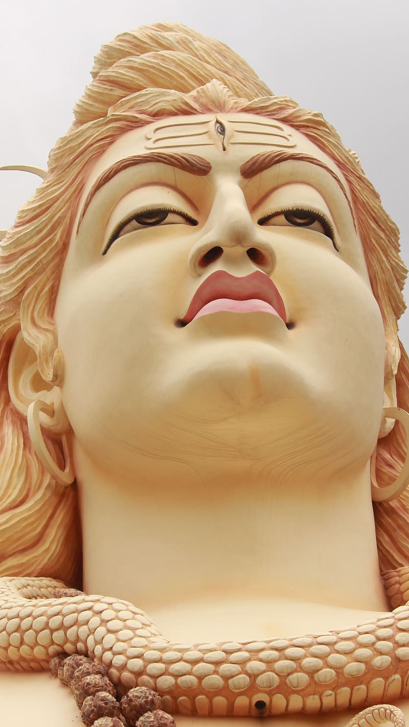 Lord Shiva Golden Statue, lord shiva , golden, statue, mahadev, god, HD phone wallpaper
