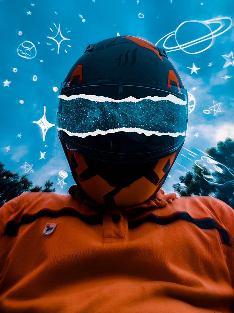 Spaceboy, beyond, boy, character, helmet, infinity, night, space, stars, HD phone wallpaper