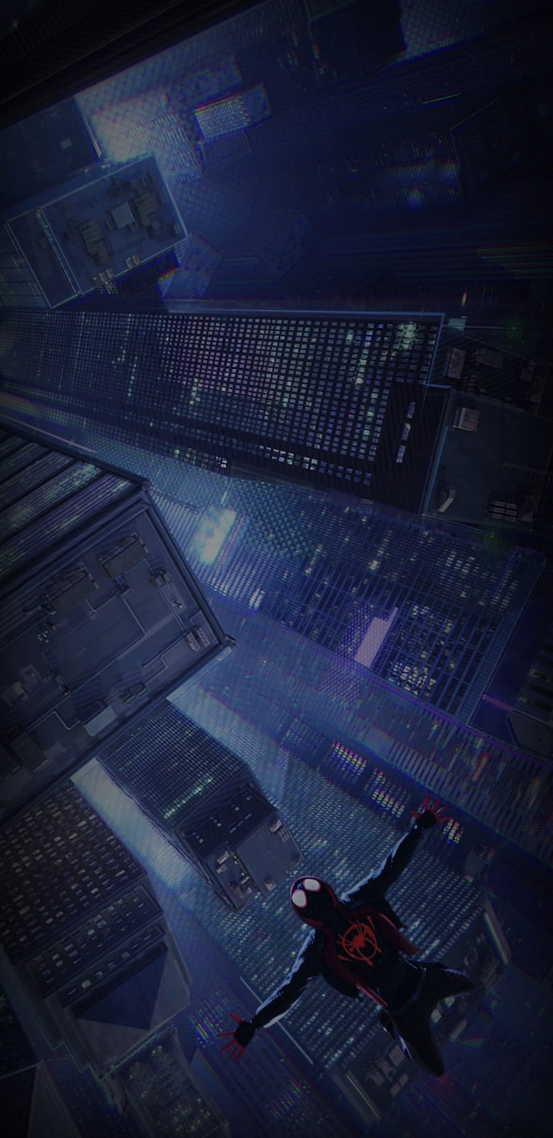Leap of Greatness , 2019, city, into, lights, man, movie, spider, spiderman, the, verse, HD phone wallpaper
