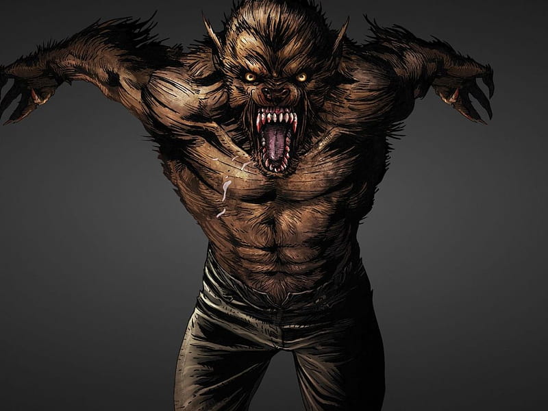3D for mobile for touch screen, demon, werewolf, fictional character,  muscle, HD wallpaper | Peakpx