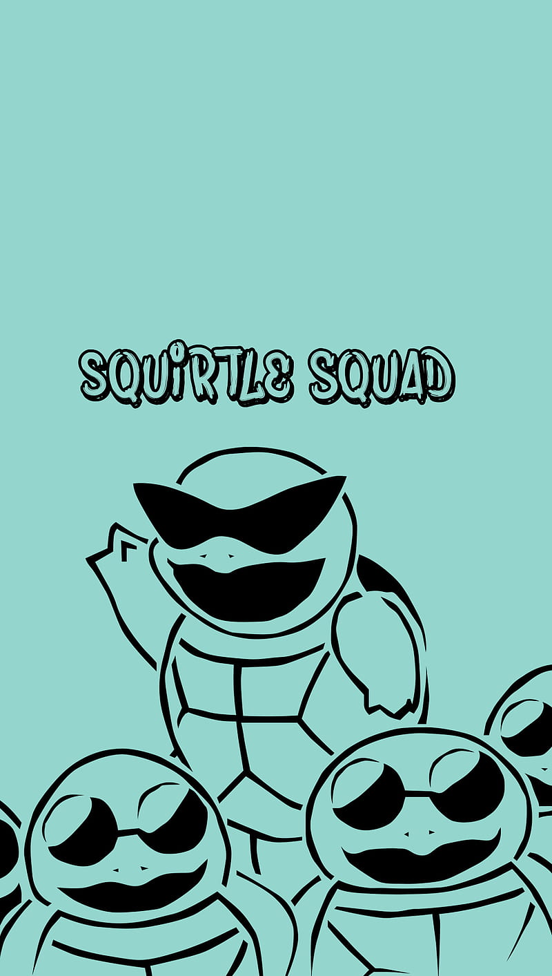 Minimalist Squirtle Squad  Squirtle squad Squirtle Wallpaper