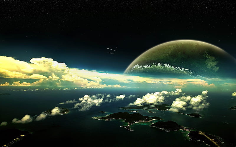 panoramic view-Space exploration secret, HD wallpaper