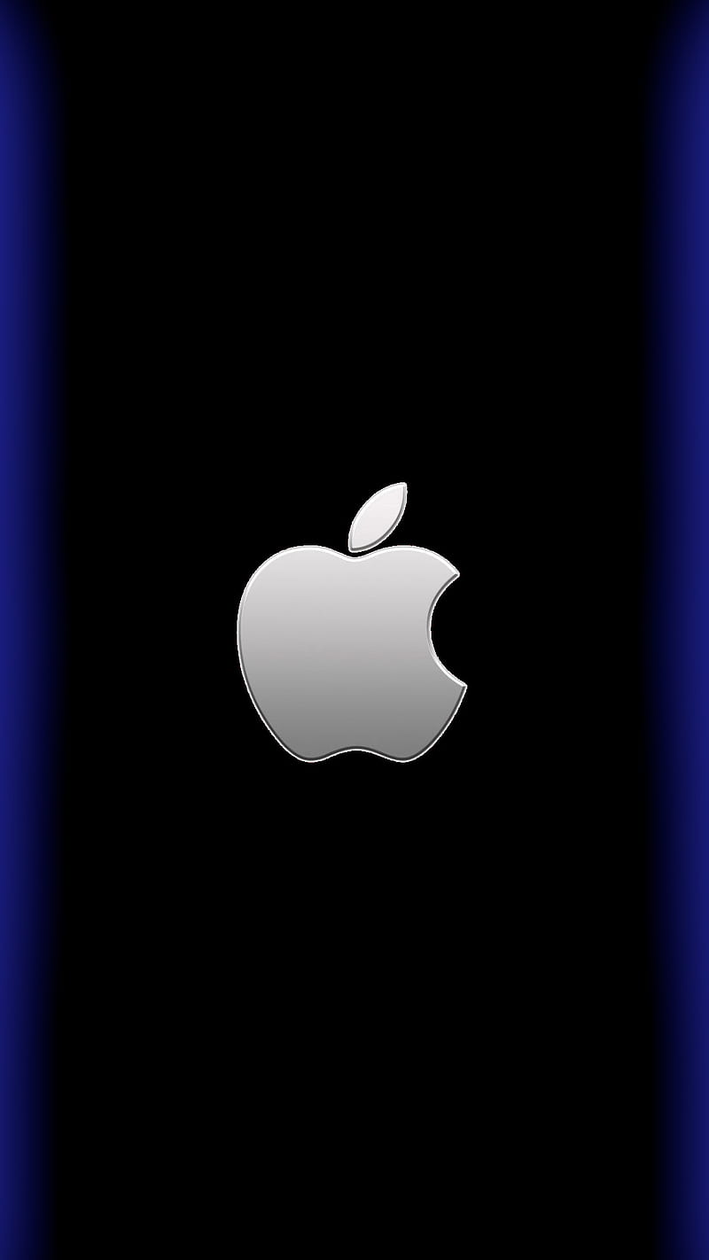 Apple Logo Edge, black, iphone, logos, phone, HD phone wallpaper