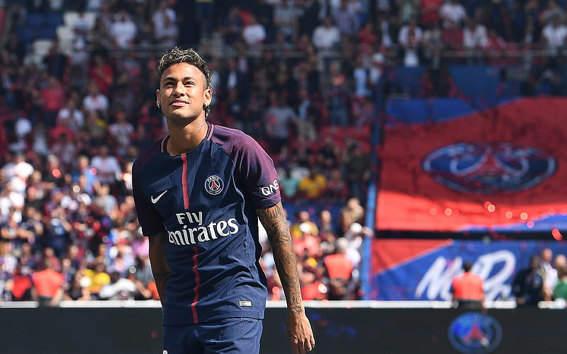 Neymar, Paris Saint-Germain, PSG, France, football, Brazilian football player, HD wallpaper