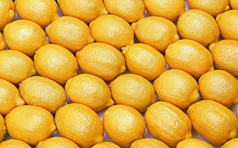 lemons textures, close-up, tropical fruits, citrus fruits, fruits, lemons, macro, fruit textures, food textures, HD wallpaper