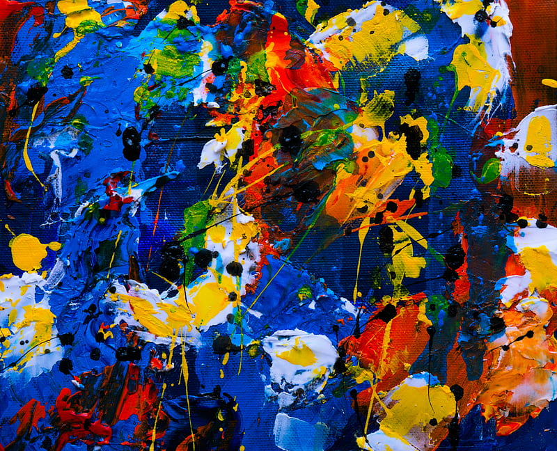 canvas, paint, brushstrokes, colorful, abstraction, modern art, HD wallpaper