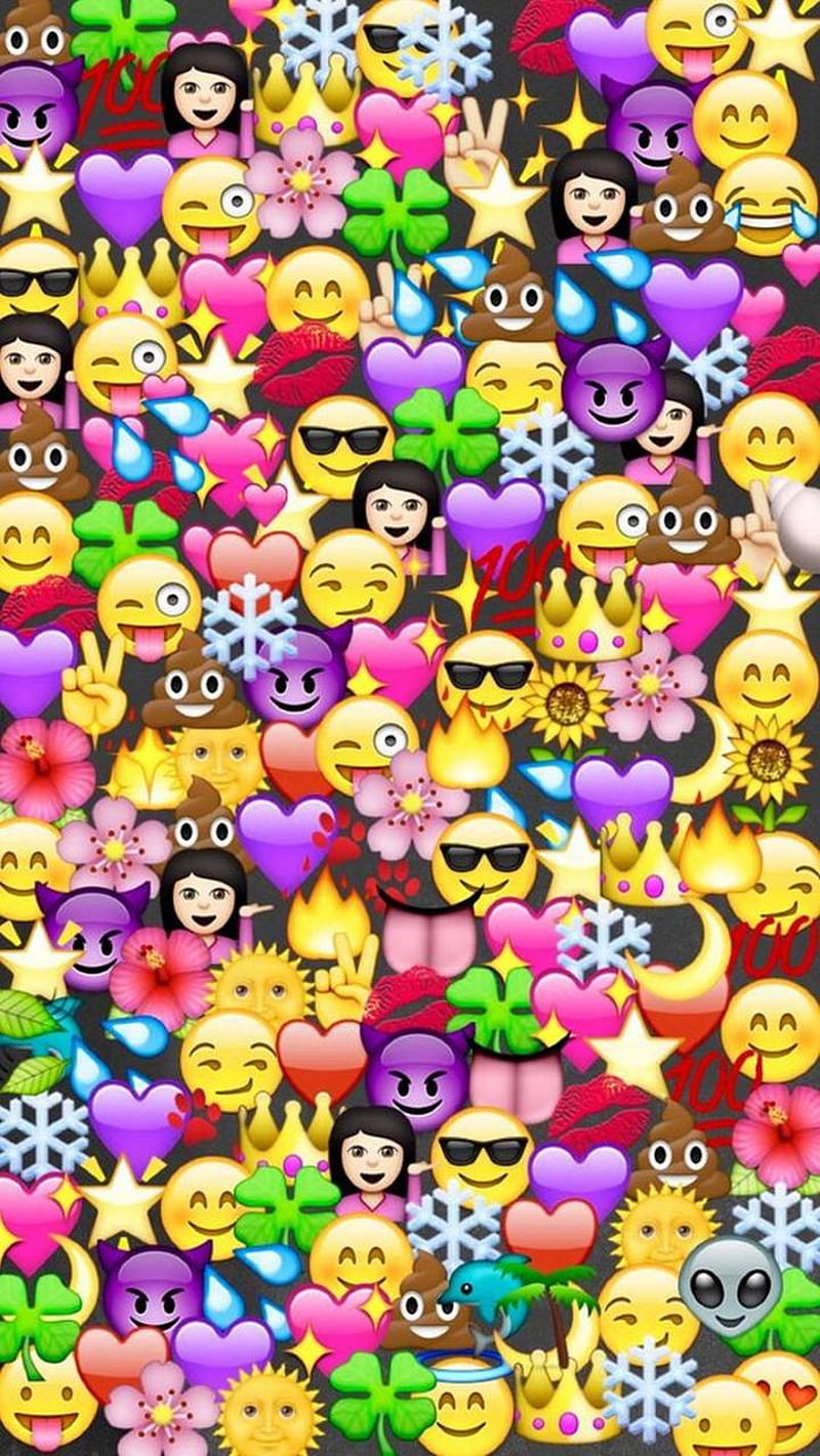 Emoji, cores, emoji phote, HD phone wallpaper