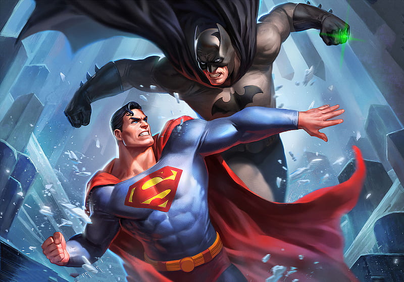 Artwork Batman Superman Fight, batman, superman, superheroes, artwork,  digital-art, HD wallpaper | Peakpx