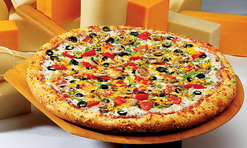 Pizza, delicious, italian, food, cheese, bread, kitchen, HD wallpaper