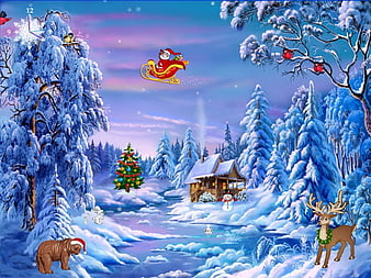 animated christmas desktop backgrounds hd