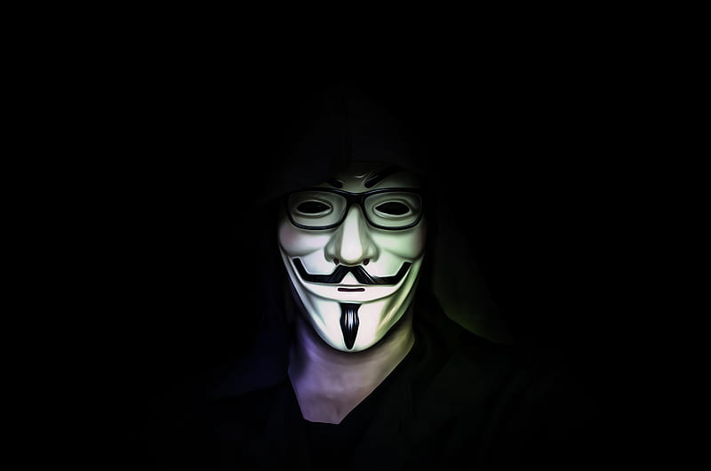 Anonymus Mask Guy , anonymus, hacker, computer, mask, HD wallpaper