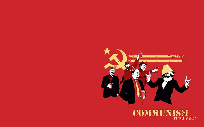 Communism party, red, my bad scores, lenine, politique skz, fidel castro, communism, funny, humour skz, mao, other, HD wallpaper