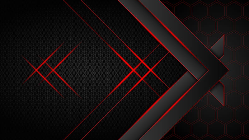 Futuristic Dark Hexagon 10K, HD wallpaper