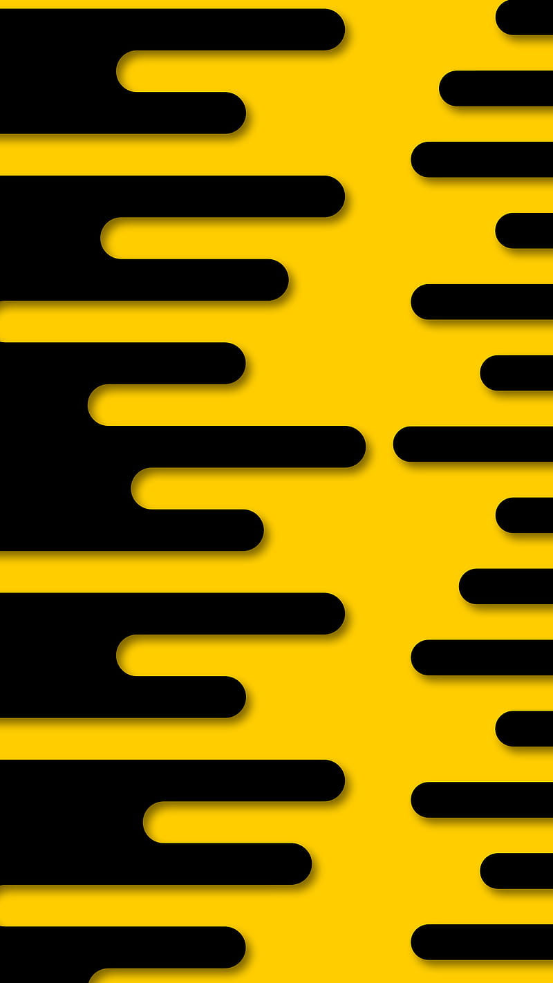 Geometric Tiger, Abstracts, Dripping, abstract, black, paint, pattern, yellow, HD phone wallpaper
