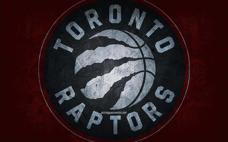 Toronto Raptors, American basketball team, red blue stone background, Toronto Raptors logo, grunge art, NBA, basketball, Toronto, Canada, USA, Toronto Raptors emblem, HD wallpaper