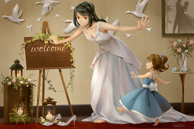 Anime, Original, Child, Girl, HD wallpaper