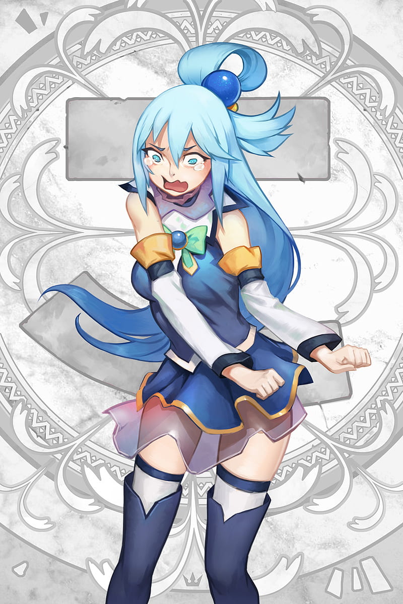 Konosuba - Aqua, anime, aqua, girl, goddess, konosuba water, waves