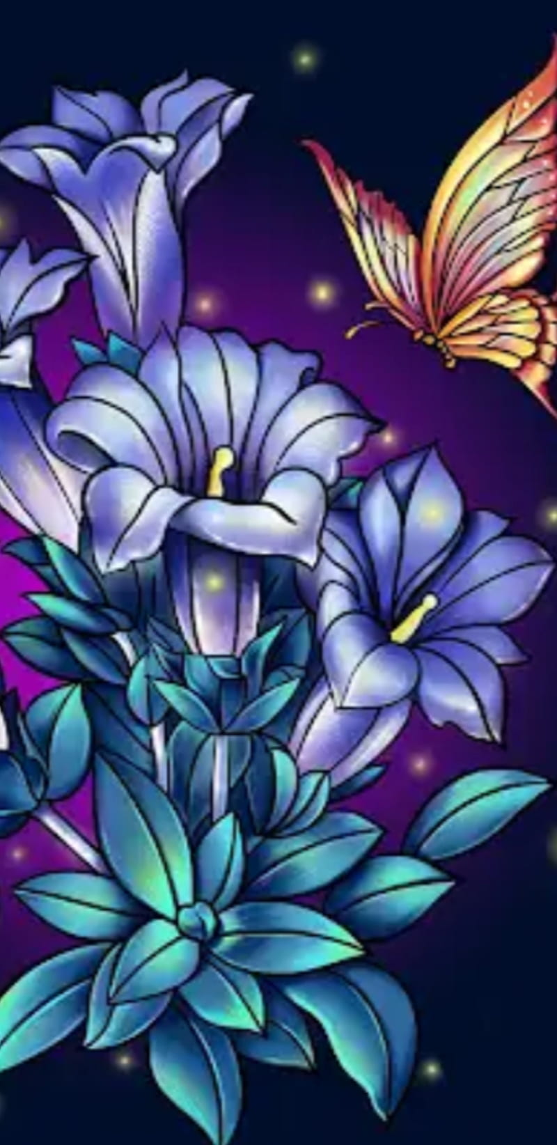 Flores, mariposa, dibujos animados, hada, flor, púrpura, gitano, Fondo de  pantalla de teléfono HD | Peakpx