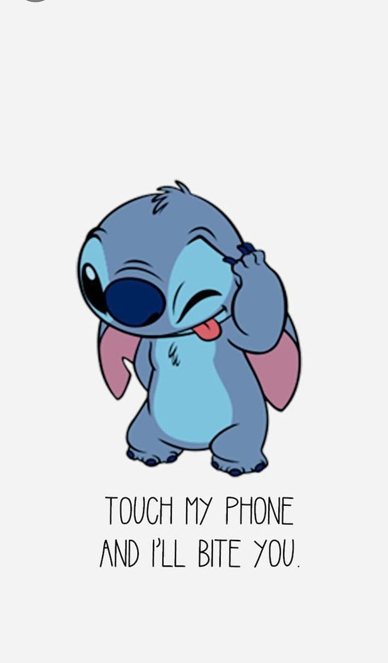Stitch, disney, lilo and stitch, cute, dont touch, my phone, cartoon, HD phone  wallpaper | Peakpx
