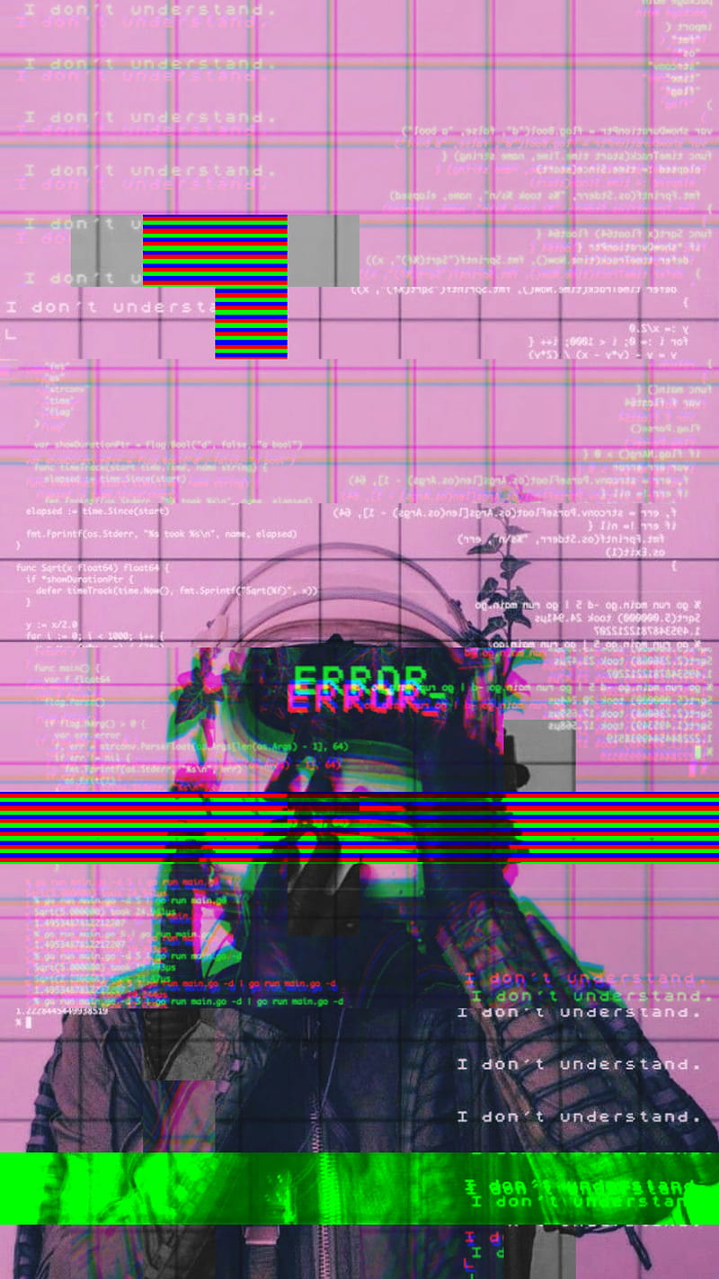Space man error, glitch, sad, HD phone wallpaper