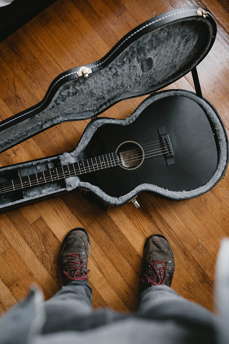 guitar, musical instrument, boots, HD phone wallpaper