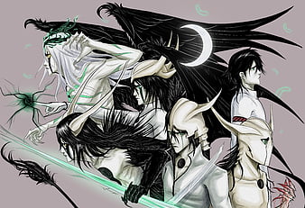 Ulquiorra Cifer, anime, splitting, Bleach, Kurosaki Ichigo, Espada -  wallpaper #63018 (2429x1326px) on