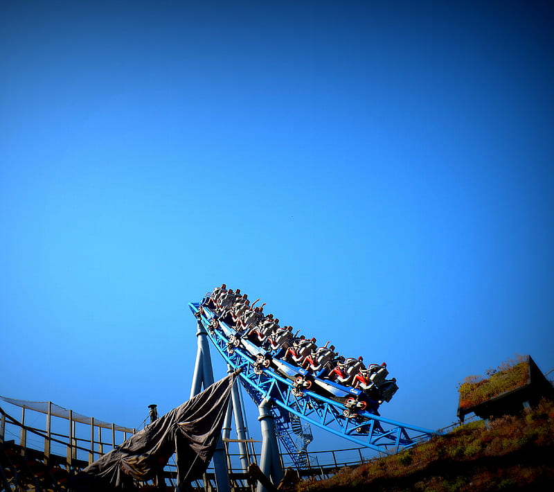 Coaster to the Sky, theme park, HD wallpaper